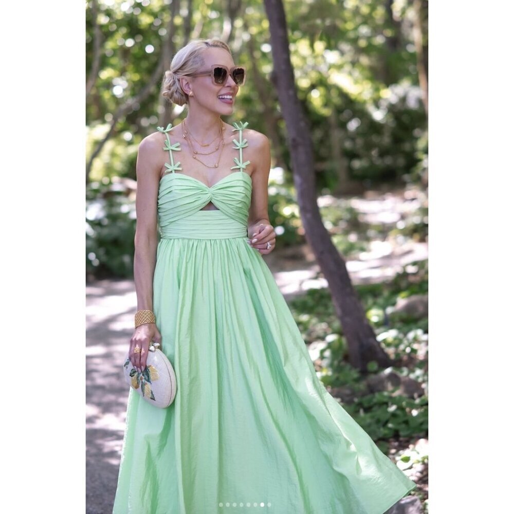 Cinq à Sept Light Green Midi Dress
